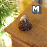 Miniature Water Globe Wedding Bears 1:12 Scale Dollhouse Supplies Decoration 1/2 inch tall (no water inside) - F043