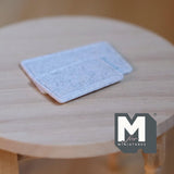 Dollhouse Supplies Chopping Boards Set of 2 , 1:12 Scale Miniature Kitchen Cutting Board 1-7/16 inch long (white) -