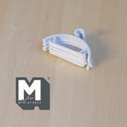 Cintres miniatures à l'échelle 1:12, lot de 6, largeur 2,4 cm, fournitures de maison de poupée DIY (métal) (blanc)