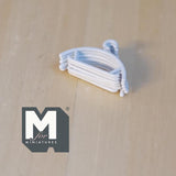 Miniature Clothes Hanger Set of 6 , 1:12 Scale Coat Hanger 15/16 inch wide (metal) (white) - C041