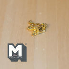 1:12 Scale Miniature Gold Metal Dollhouse Triple Coat Hook, 13/16 inch tall (metal plated)