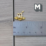 Dollhouse Supplies Triple Coat Hook 1:12 Scale Miniature Metal Wall Hanger Hooks 13/16 inch tall (metal plated) - C050