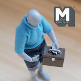Miniature Toolbox 1:12 Scale Dollhouse Supplies Decoration Storage Box 1 inch long  - D046