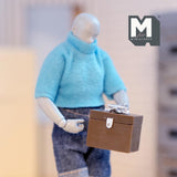 Miniature Toolbox 1:12 Scale Dollhouse Supplies Decoration Storage Box 1 inch long  - D046