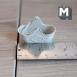 Dollhouse Supplies Fairy Garden Flower Basket 1:12 Scale Miniature Metal Flower Caddy Planter Basket 1-5/8 inch long (beige) - I016