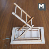 Dollhouse Supplies Folding Ladder Attic Stairs with Rungs 1:12 Scale Miniature Attic Folding Ladder 9-5/8 inch long (wood) - I026