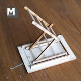 Dollhouse Supplies Folding Ladder Attic Stairs with Rungs 1:12 Scale Miniature Attic Folding Ladder 9-5/8 inch long (wood) - I026