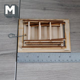 Dollhouse Supplies Folding Ladder Attic Stairs with Rungs 1:12 Scale Miniature Attic Folding Ladder 9-5/8 inch long (wood) - I026