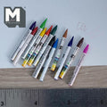 Miniature Colored Real Wax Pen Set of 12 , 1-7/16 inch long - G072