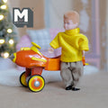 Miniature Metal Baby Airplane 1:12 Scale Dollhouse Baby Doll Aeroplane 3-9/16 inch long - F001