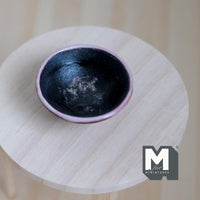 Miniature Clay Fruit Bowl with Black Coat Large Size 1:12 Scale Dollhouse Tableware Bowl Large Serving Plate 1-5/8 inch dia. (black) - A036