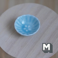 Miniature Ceramic Bowl 1:12 Scale Dollhouse Tableware Salad Bowl 1-1/4 inch dia. (light blue) - A036