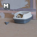 1:12 Scale Miniature Cat Litter Box with Lid and Scoop, 1-11/16 inch long, DIY Dollhouse Supply