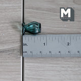 Dollhouse Glass Vase Fairy Garden 1:12 Scale Miniature Flower Planter 13/16 inch tall (dark green) - H020