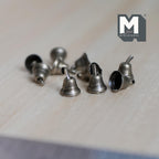 Miniatura in scala 1:12 campanelle natalizie, set da 10, ciondoli a campana in metallo con anello, Ø 1/4 inch, accessori fai da te per casa delle bambole (bronzo anticato)