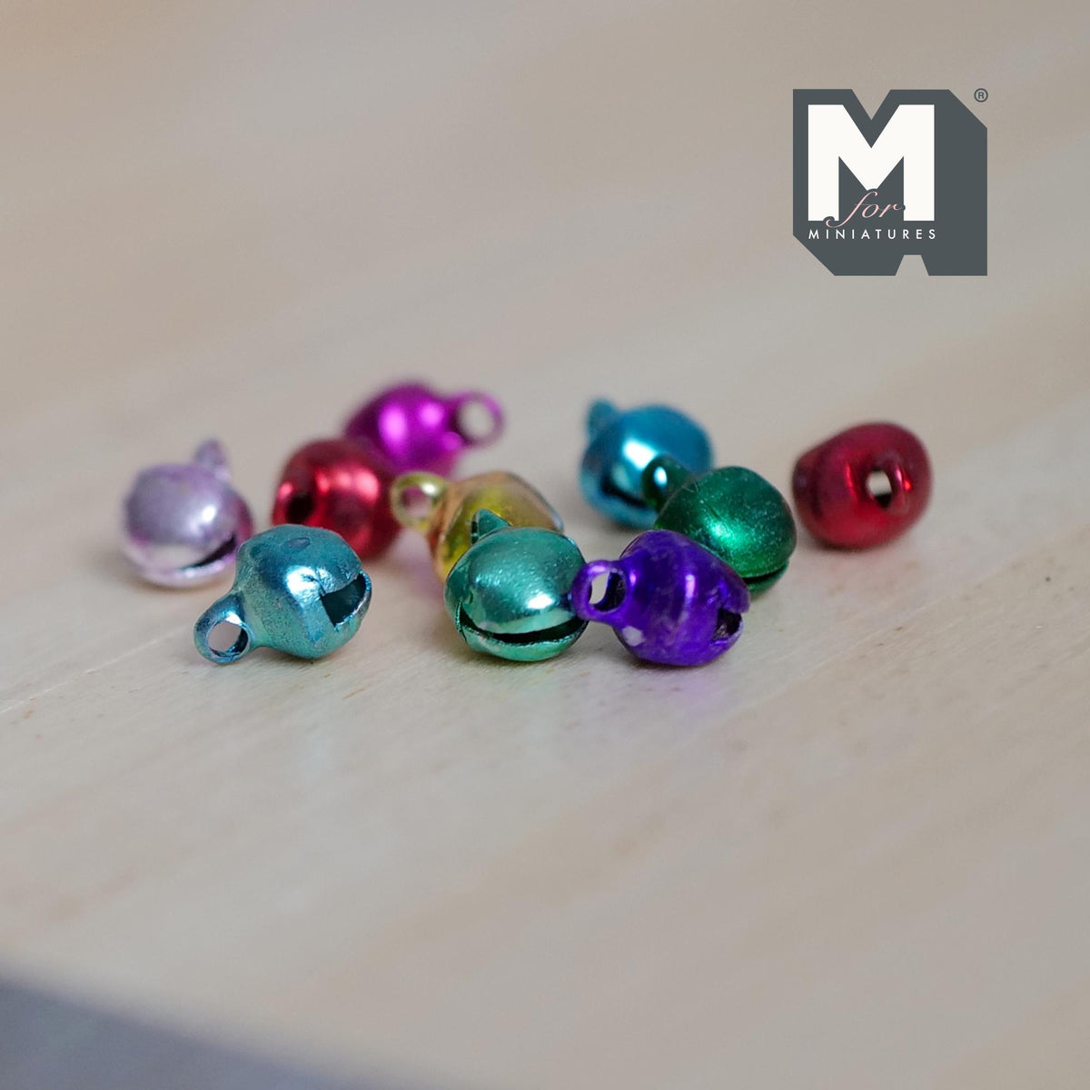 1:12 Scale Miniature Globe Bell Shells without Clappers, Set of 10, 1/4 inch dia., DIY Dollhouse Supply (assorted colors)