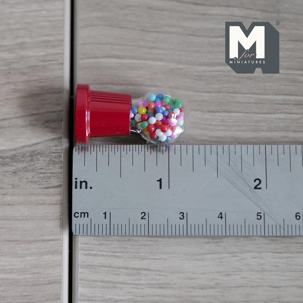 1:12 Dollhouse Supplies decoration miniature table top gumball machine (made with metal) - E015