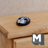 Miniature Venetian Mask Butterfly 1:12 Scale Dollhouse Halloween Mask Wall Plaque 3/4 inch tall (plastic) - B048