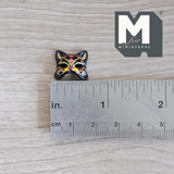 Miniature Half Dog Face Mask 1:12 Scale Dollhouse Halloween Mask Wall Plaque 9/16 inch tall (plastic) - B048