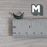 Miniature Venetian Style Half Mask 1:12 Scale Dollhouse Halloween Columbine Mask Wall Plaque 1/4 inch tall (plastic) (yellow) - B048