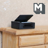 Miniature Photocopier Printer Scanner 1:12 Dollhouse Decoration All in One Printer 1-3/16 inch wide  (black) (non working) - D067