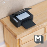 Miniature Photocopier Printer Scanner 1:12 Dollhouse Decoration All in One Printer 1-3/16 inch wide  (black) (non working) - D067