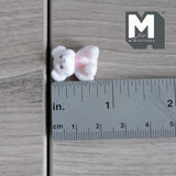 Dollhouse Miniature Bear Cub Doll 3/4 inch tall (flocked skin) (white) - G022