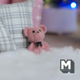 Dollhouse Supplies Miniature Bear Cub Doll 1-5/16 inch tall (flocked skin) (rosé) - G023