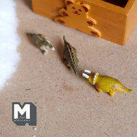 Dollhouse Miniature 1:12 Scale Kid's Dinosaur Toy Set of 3 , 1-3/16 inch long (plastic) - G037