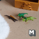 Dollhouse Miniature 1:12 Scale Kid's Dinosaur Toy Set of 3 , 1-9/16 inch long (plastic) - G037