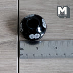1:12 Scale Miniature Ceramic Globular Vase, Daisy Pattern, Large Size, 1-3/8 inch dia., DIY Dollhouse Supply (black)