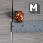 1:12 Scale Miniature Clay Owl Shaped Flower Pot, Patterned, 1 inch tall, DIY Dollhouse Supply (brown and white)