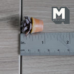 1:12 Scale Miniature Succulent Plant in Pot, Rosette, 7/8 inch tall, DIY Dollhouse Supply (purple)