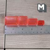 Miniature Food Container Boxes 1:12 Scale Dollhouse Supplies Kitchenware Lunch Box Microwave Box Set of 4  (clear red) - H029