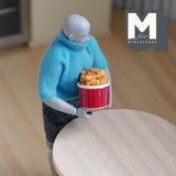 Miniature Bucket of Fried Chicken 1:12 Scale Dollhouse Fried Food - E034