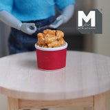 Miniature Bucket of Fried Chicken 1:12 Scale Dollhouse Fried Food - E034