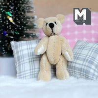 Miniature Plush Bear 1:12 Dollhouse Bear with Flexible Limbs 2-3/16 inch tall (from WMB) (beige) - H047