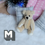 Miniature Plush Bear 1:12 Dollhouse Bear with Flexible Limbs 2-3/16 inch tall (from WMB) (beige) - H047