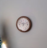 Miniature Wall Clock 1:12 Scale Hanging Round Clock 1-1/8 inch dia. (plastic) - B051