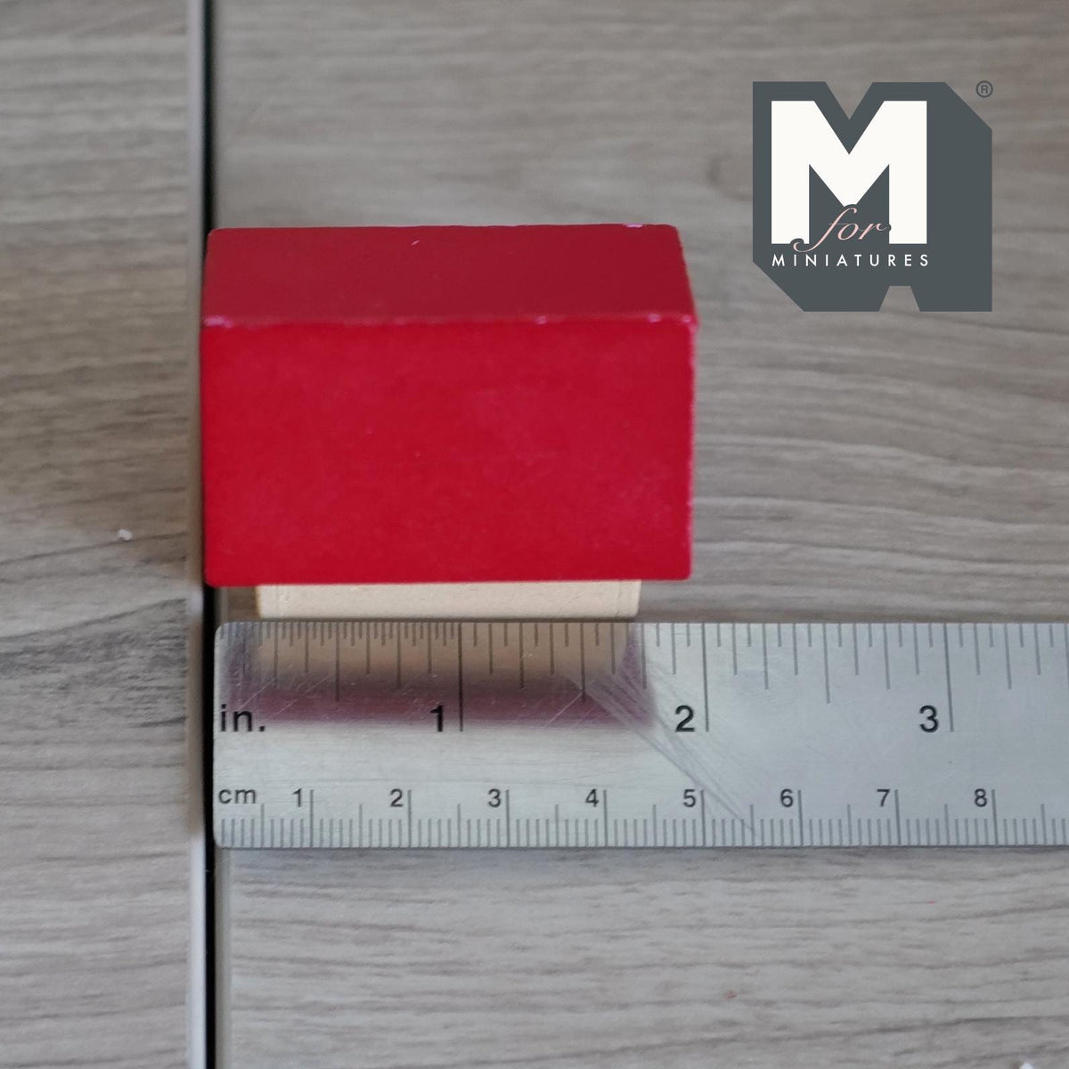 1:12 Scale Miniature Wood Dog House with Red Roof, 1-11/16 inch tall, DIY Dollhouse Supply