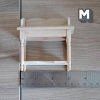 Miniature Study Carrel 1:12 Scale Unfinished Reading Carrel Study Table Booth Cubicle 3-1/4 inch long (wood) - J017