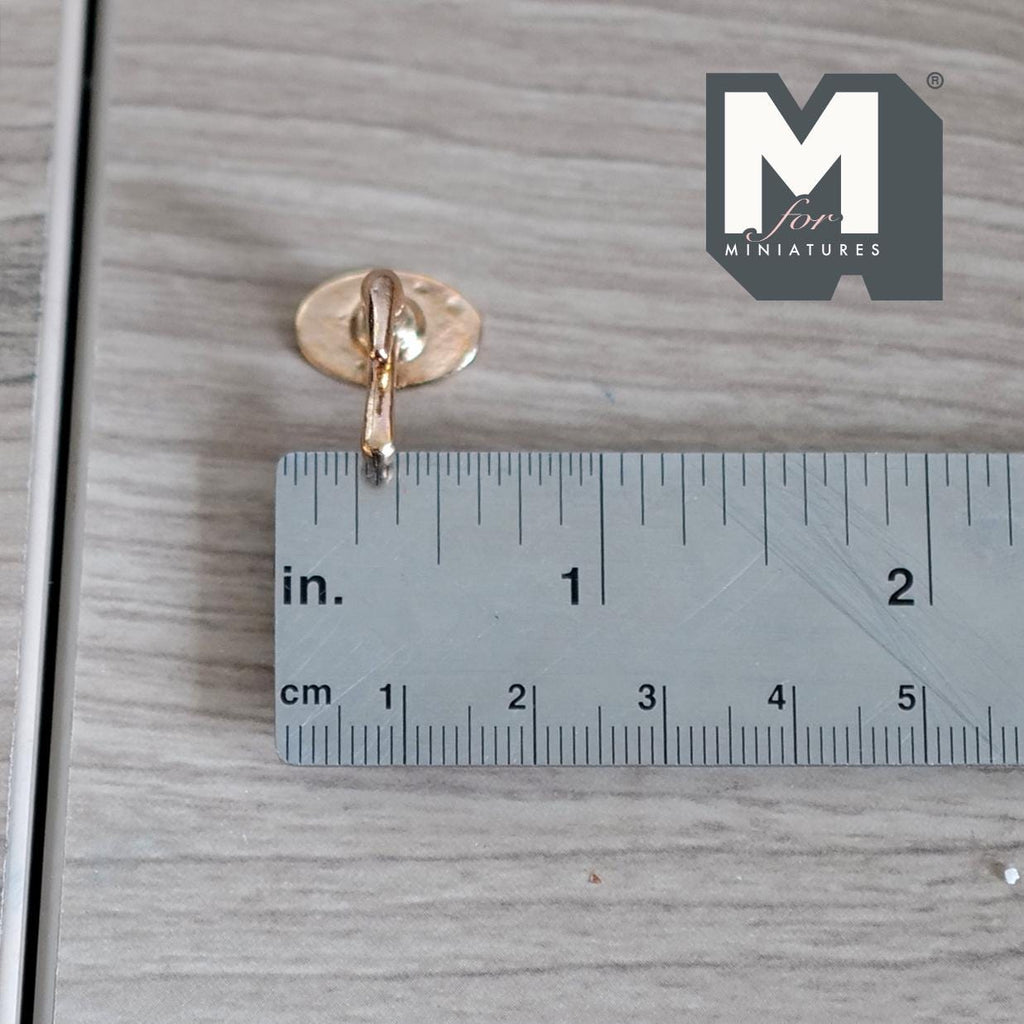 1:12 Scale Miniature Metal Single Lever Faucet, 9/16 inch tall, DIY Dollhouse Supply (brass)