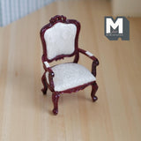 Dollhouse Victorian Armchair 1:12 Scale Miniature Furniture Dining Chair 3-13/16 inch tall (wood) - C015