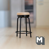 Dollhouse Metal Bar Stool 1:12 Scale Miniature Counter Height Chair 2-1/4 inch tall - D033