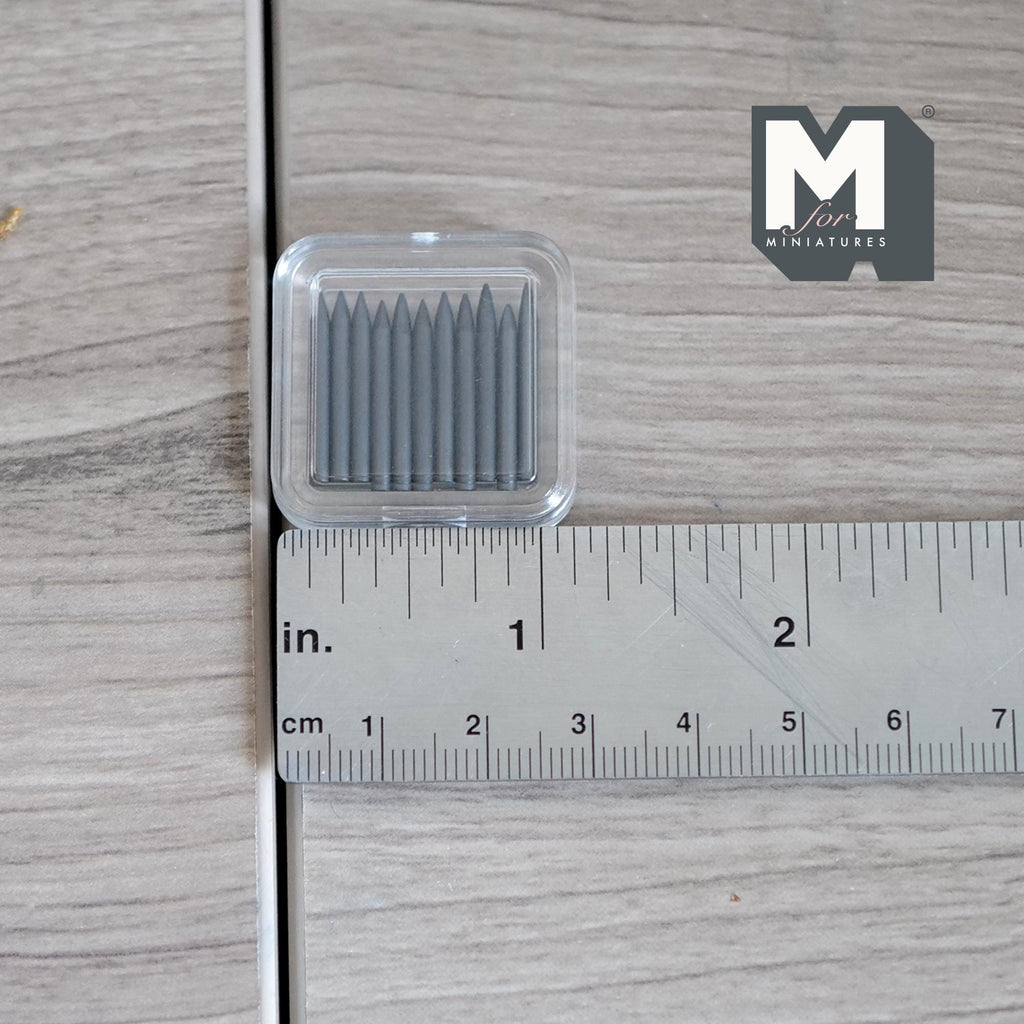 1:12 Scale Miniature Pencil Lead Case with 11 Leads, 13/16 inch long, DIY Dollhouse Supply