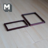 1:12 Dollhouse Supplies decoration miniature paint / photo metal frame set of 2 (brown) - A024