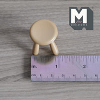 1:12 Dollhouse furniture wooden miniature kid's short stool with round top C059