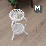 Dollhouse Supplies Miniature Metal Black Garden, Kitchen Storage rack, Miniature Baker's Rack, foyer table - H032