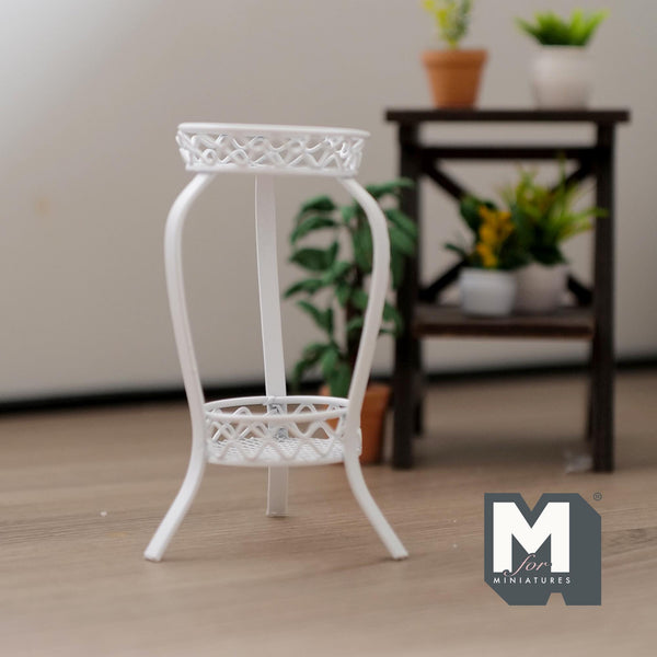 Dollhouse Supplies Miniature Metal Black Garden, Kitchen Storage rack, Miniature Baker's Rack, foyer table - H032