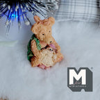 Figurine miniature d'ours à l'échelle 1:12 tenant une poupée, 3,2 cm de haut, accessoire de maison de poupée DIY (résine)